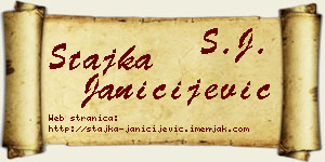 Stajka Janičijević vizit kartica